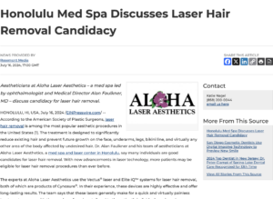 Honolulu aestheticians on candidates for laser hair removal